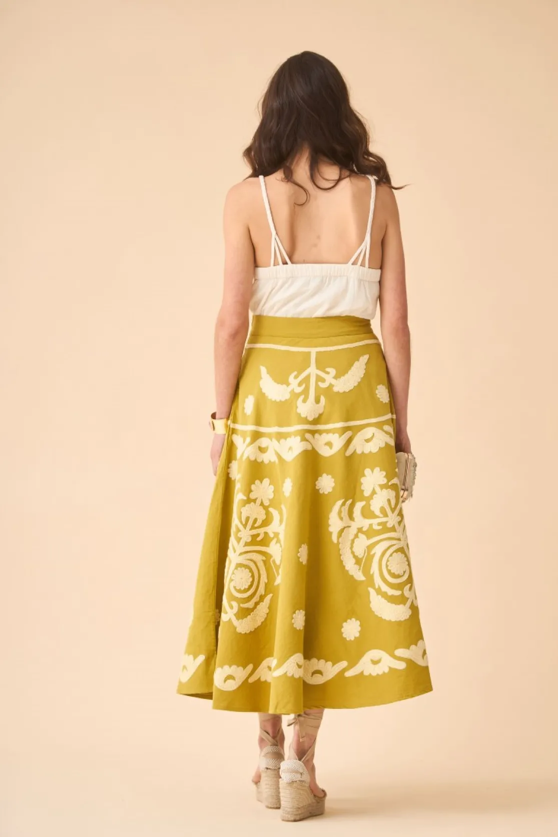 FALDA FALDA NARANJO OLIVA*Coosy Shop