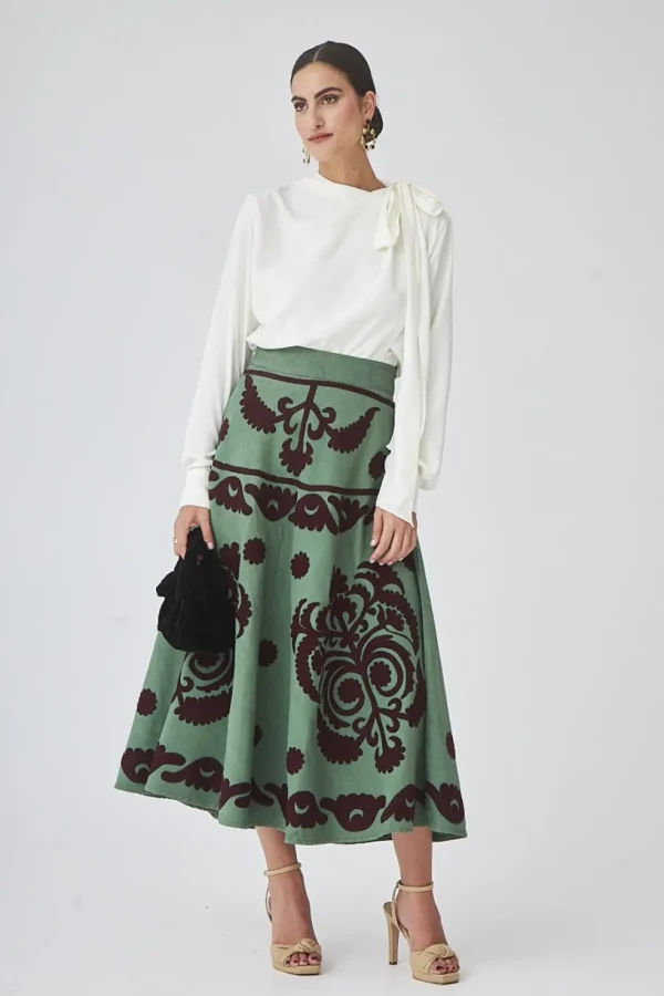FALDA NARANJOVERDE*Coosy Fashion
