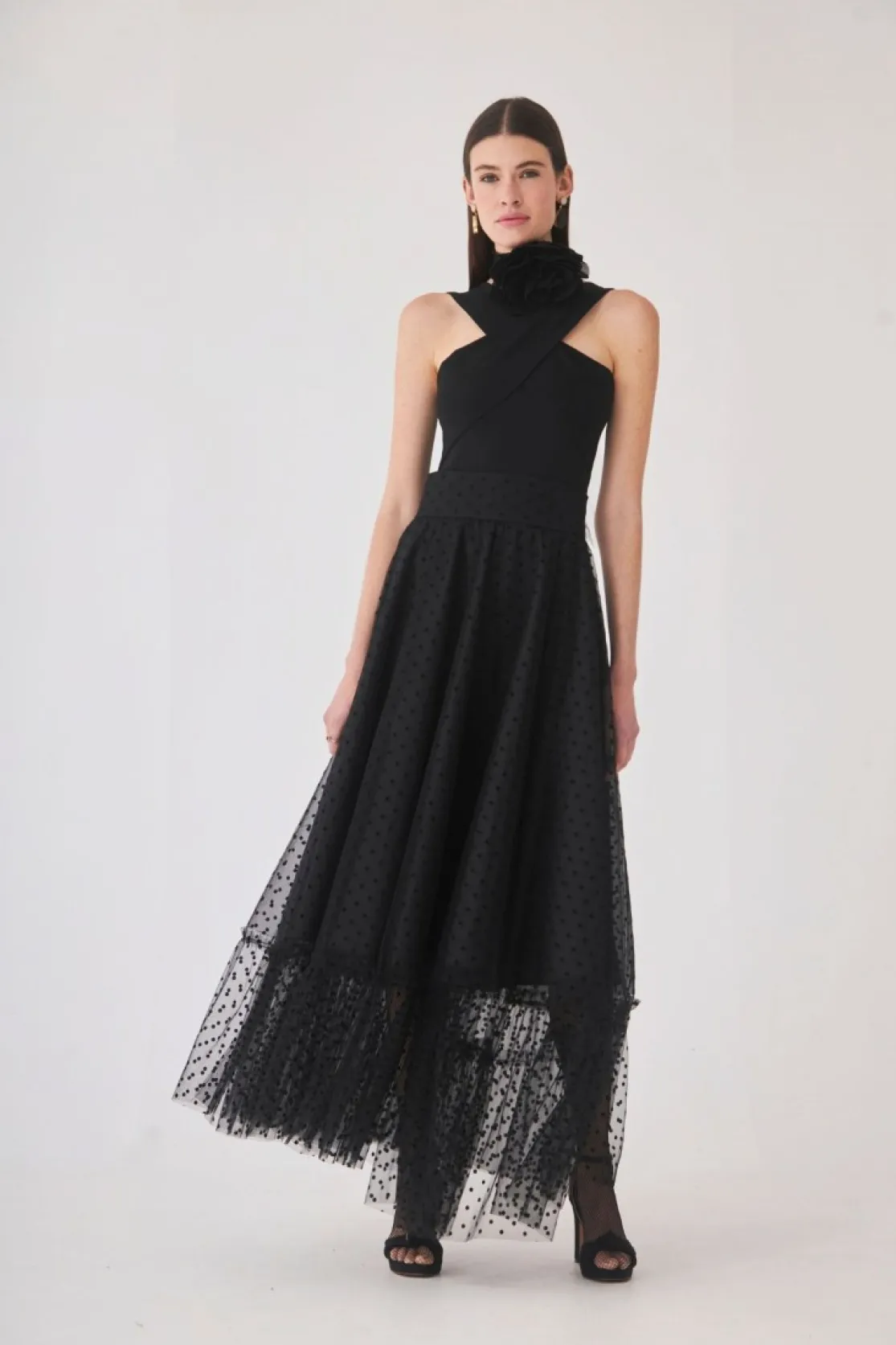 FALDA PLUMETTI NEGRO*Coosy Cheap