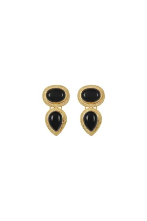 Pendientes Lágrima Negro | *Coosy Online