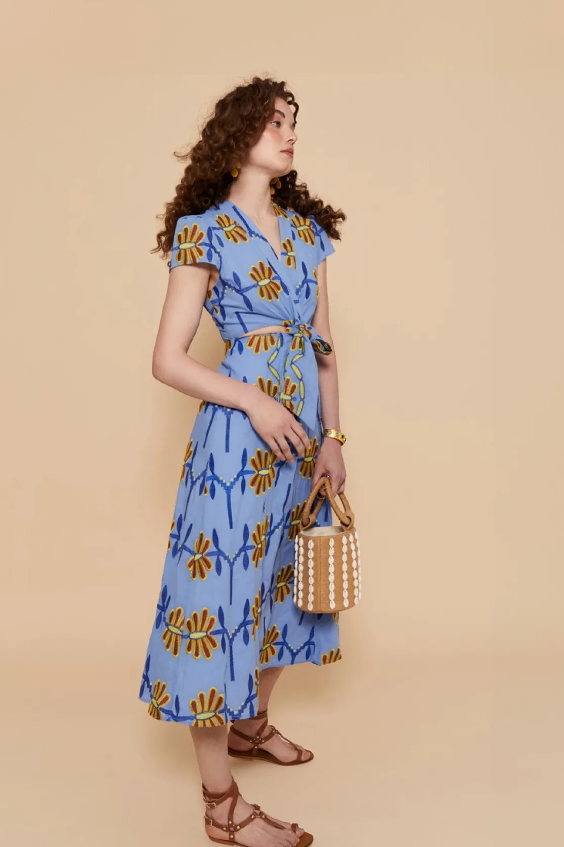 VESTIDO ALBAAZUL FLORES*Coosy Store