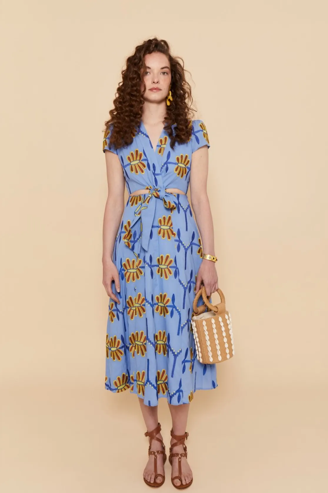 VESTIDO ALBAAZUL FLORES*Coosy Store
