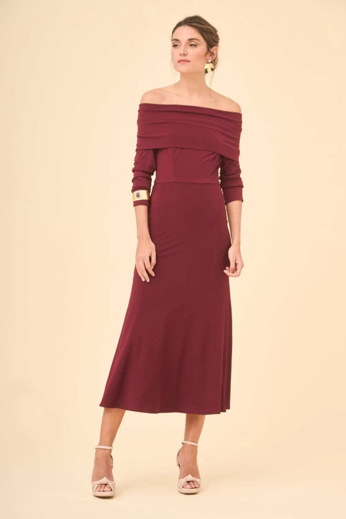 Vestido Bertta Burdeos | *Coosy Online