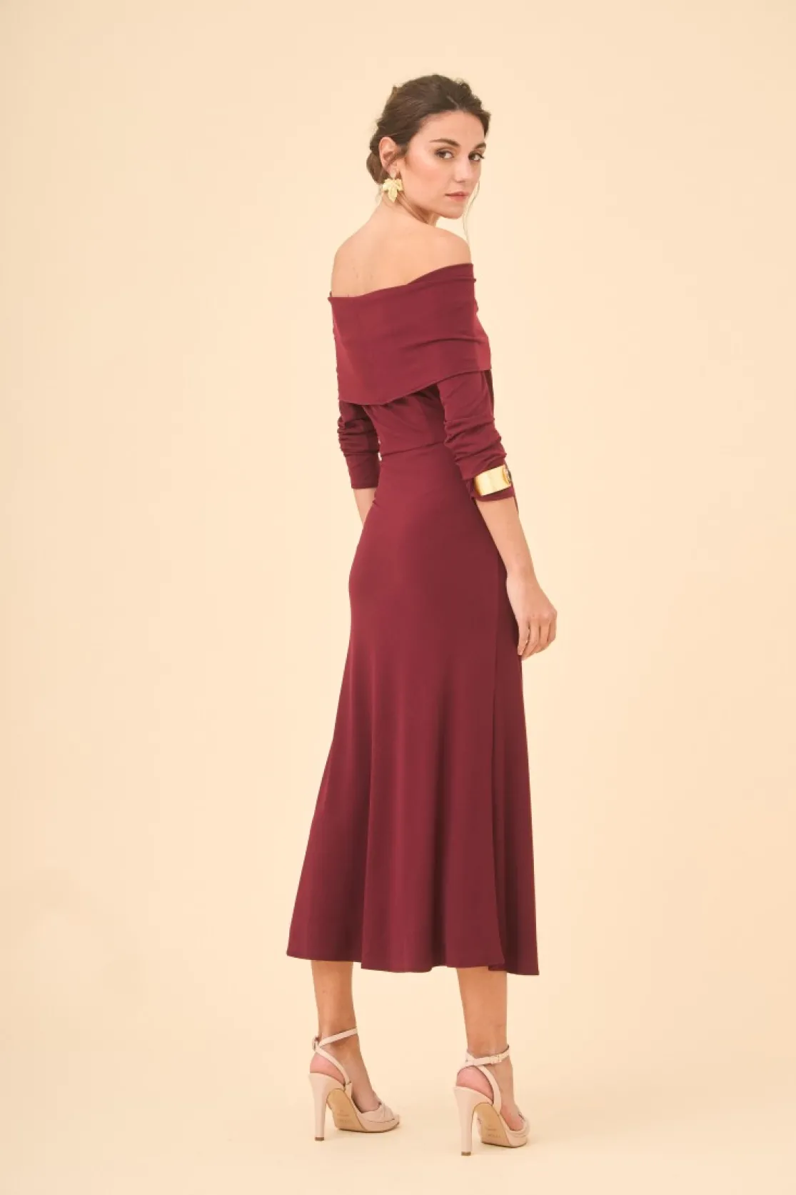 Vestido Bertta Burdeos | *Coosy Online