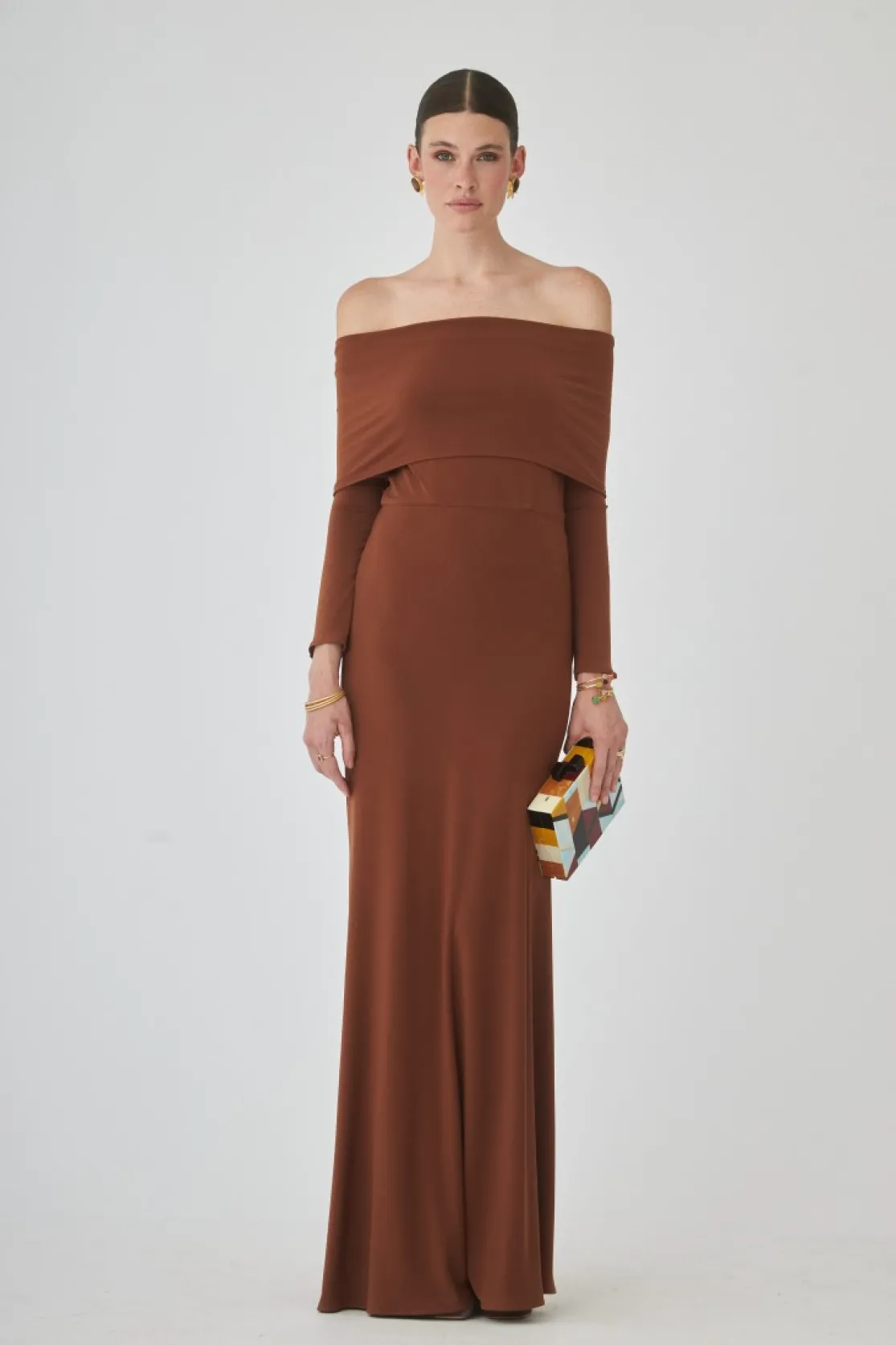 VESTIDO CHOCOBMARRÓN*Coosy Cheap