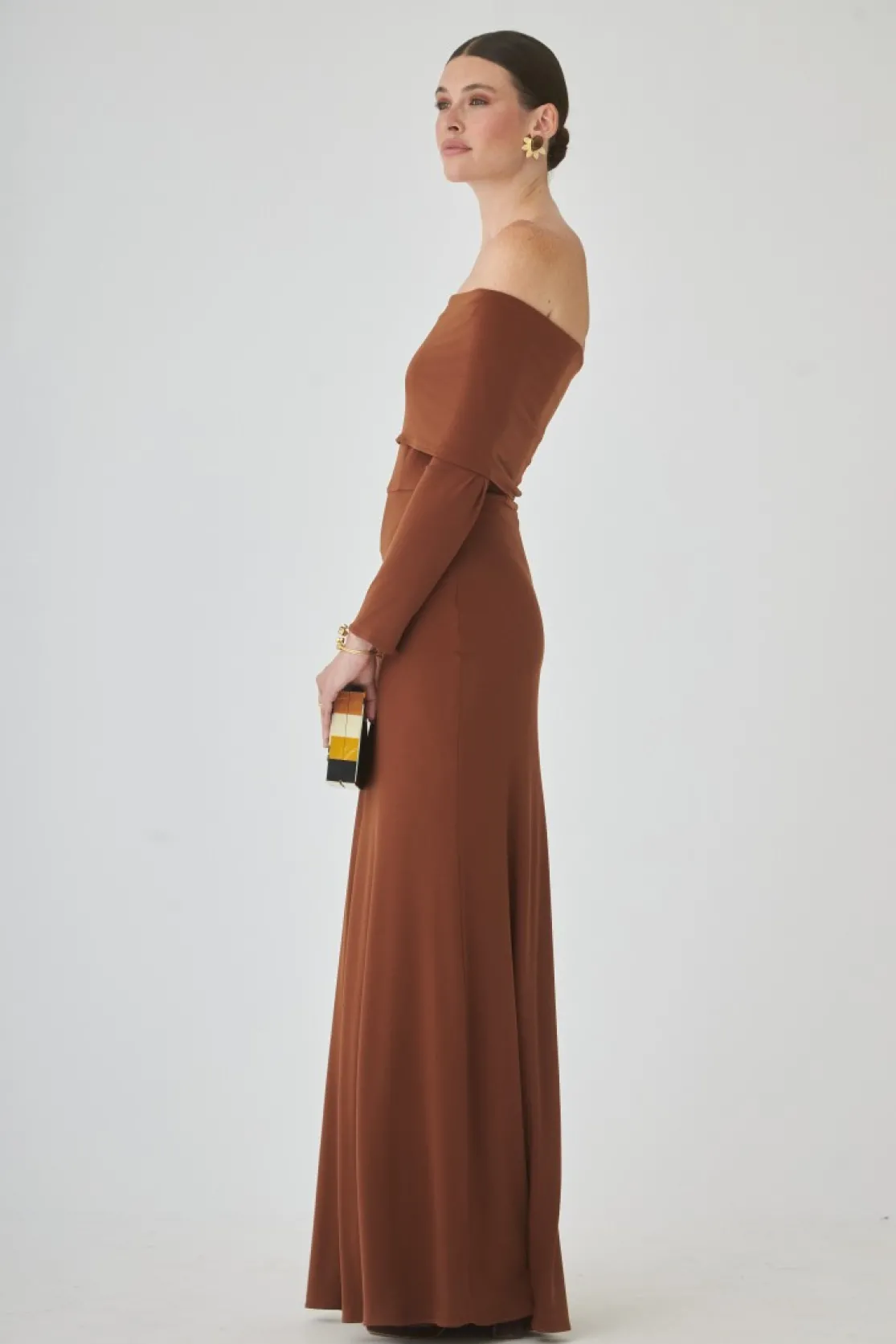 VESTIDO CHOCOBMARRÓN*Coosy Cheap