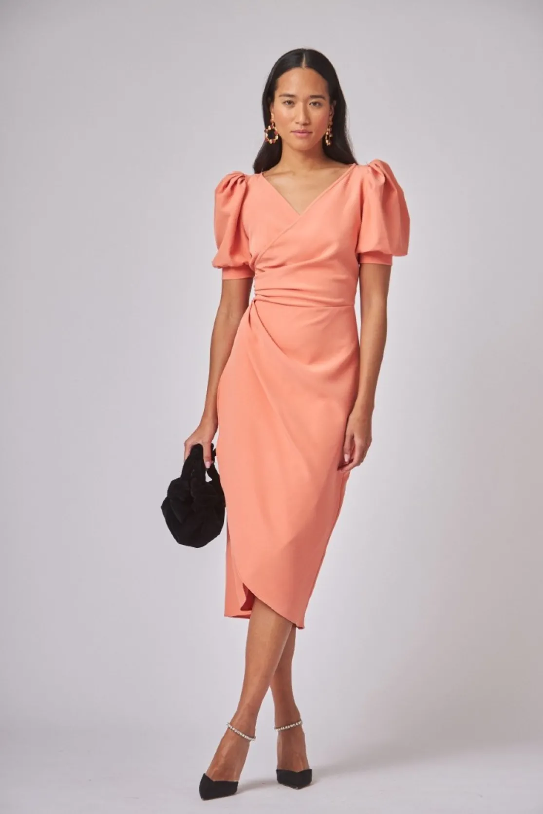 VESTIDO FIESTA JUANITA SALMON*Coosy Cheap