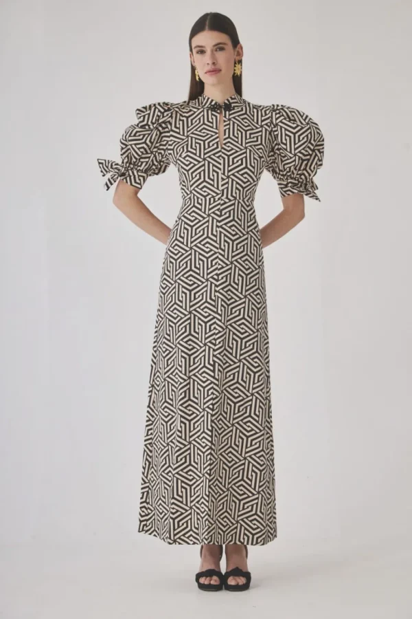 Vestido Hervas Beige Negro | *Coosy New