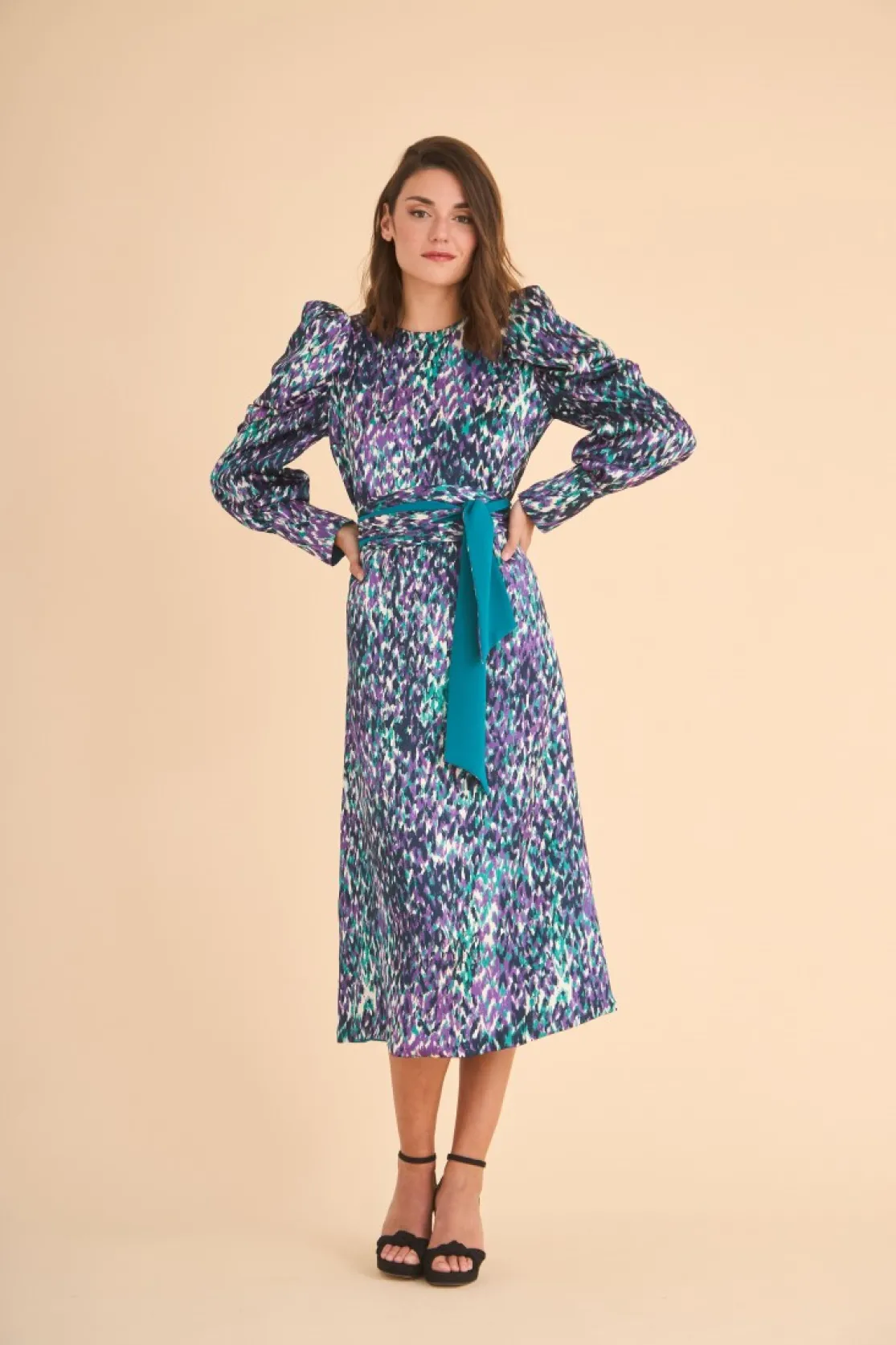 VESTIDO INES MB VERDE/ESTAMPADO*Coosy New