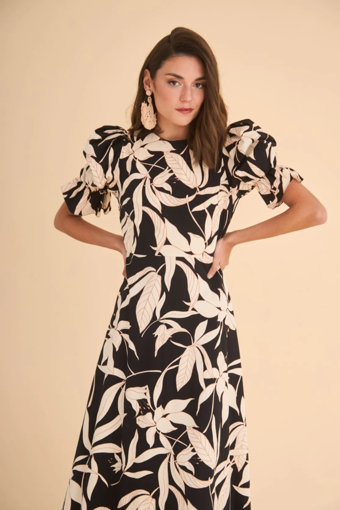 Vestido Palomaestampado Negro | *Coosy Sale