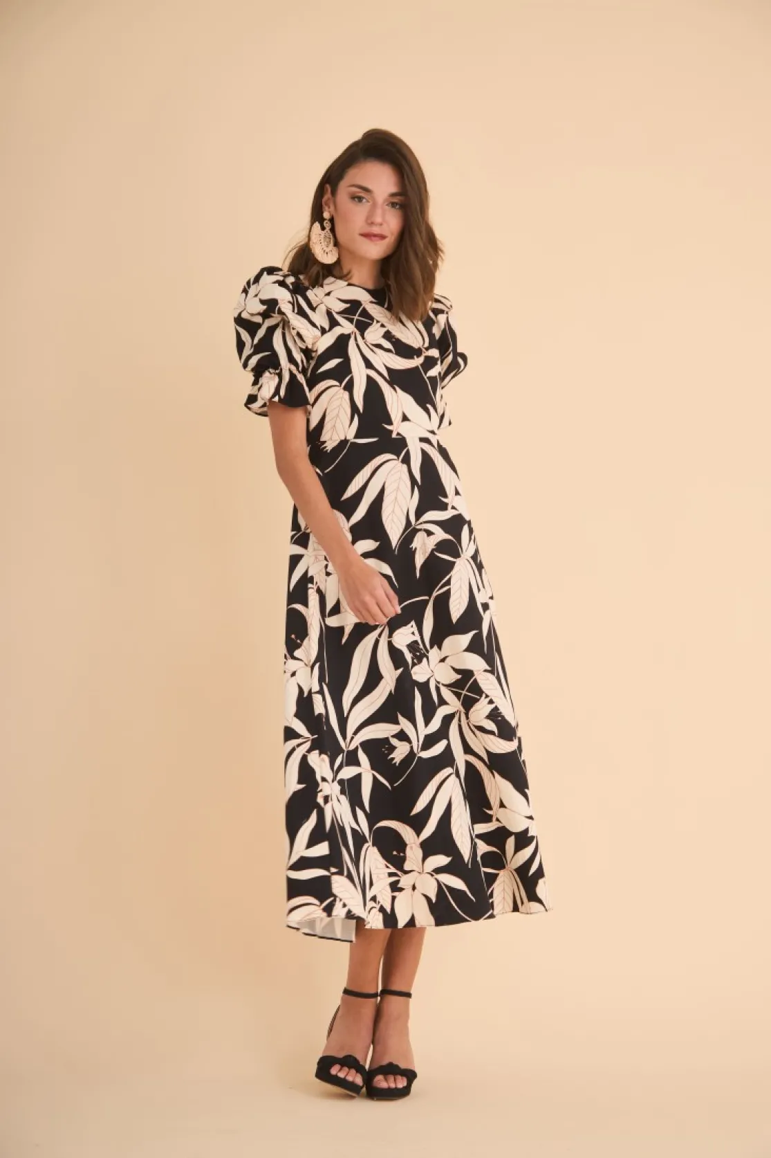 Vestido Palomaestampado Negro | *Coosy Sale