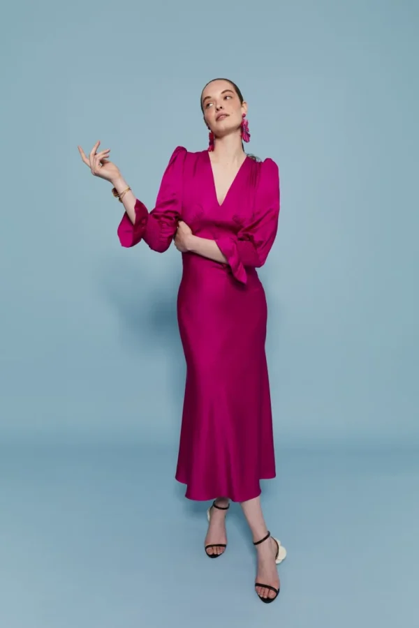 VESTIDO SANDRA MAGENTA*Coosy Online