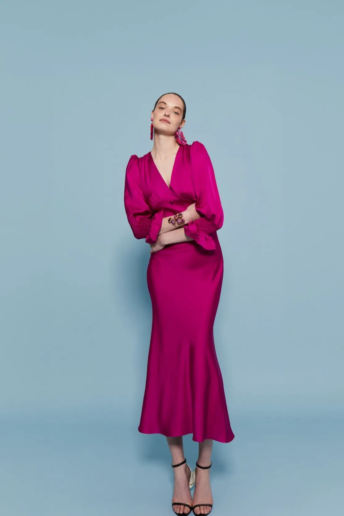 VESTIDO SANDRA MAGENTA*Coosy Online
