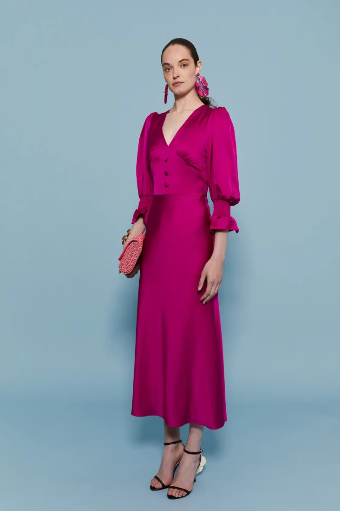 VESTIDO SANDRA MAGENTA*Coosy Online