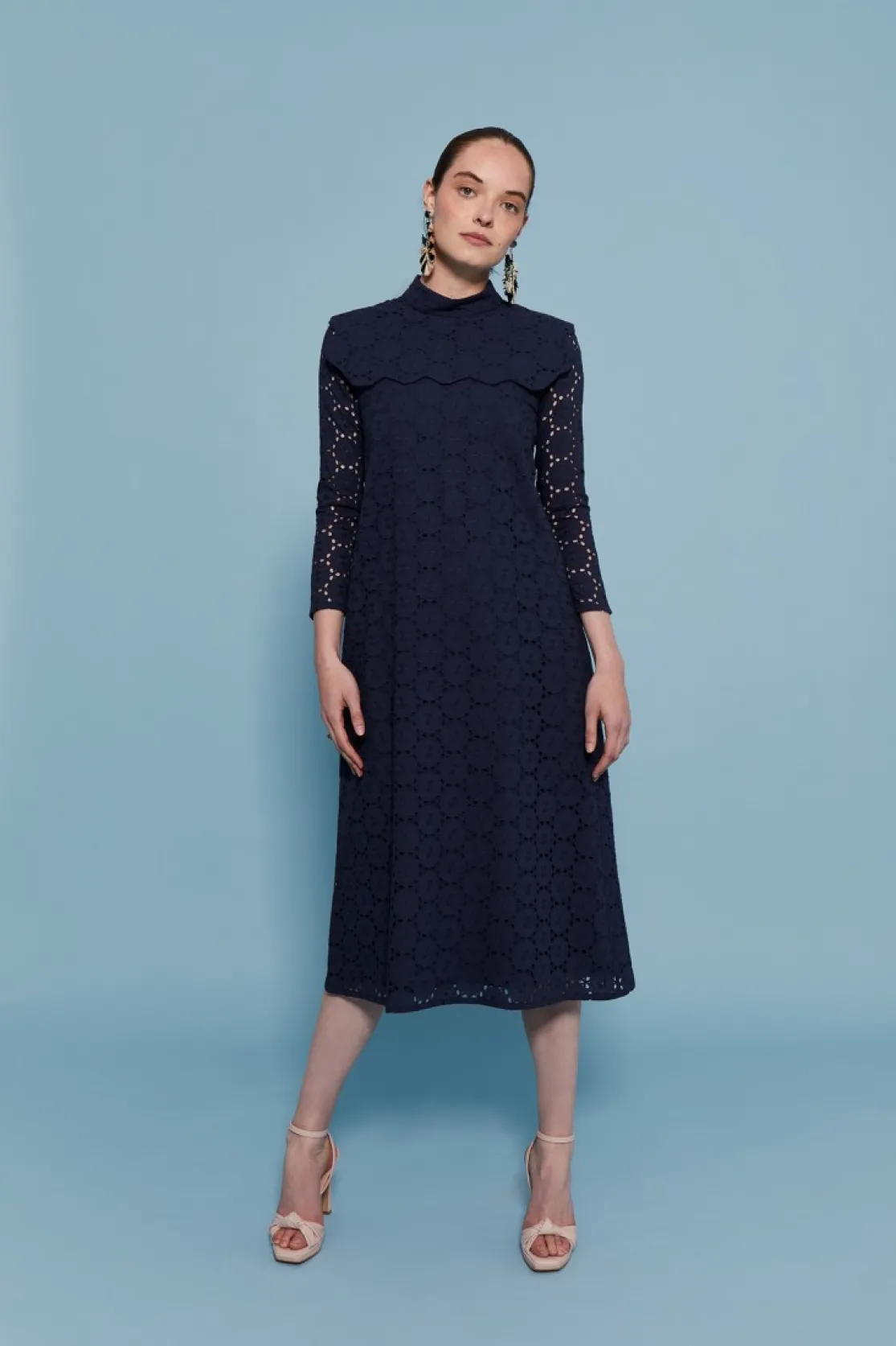 VESTIDO TROQUELMARINO*Coosy Fashion