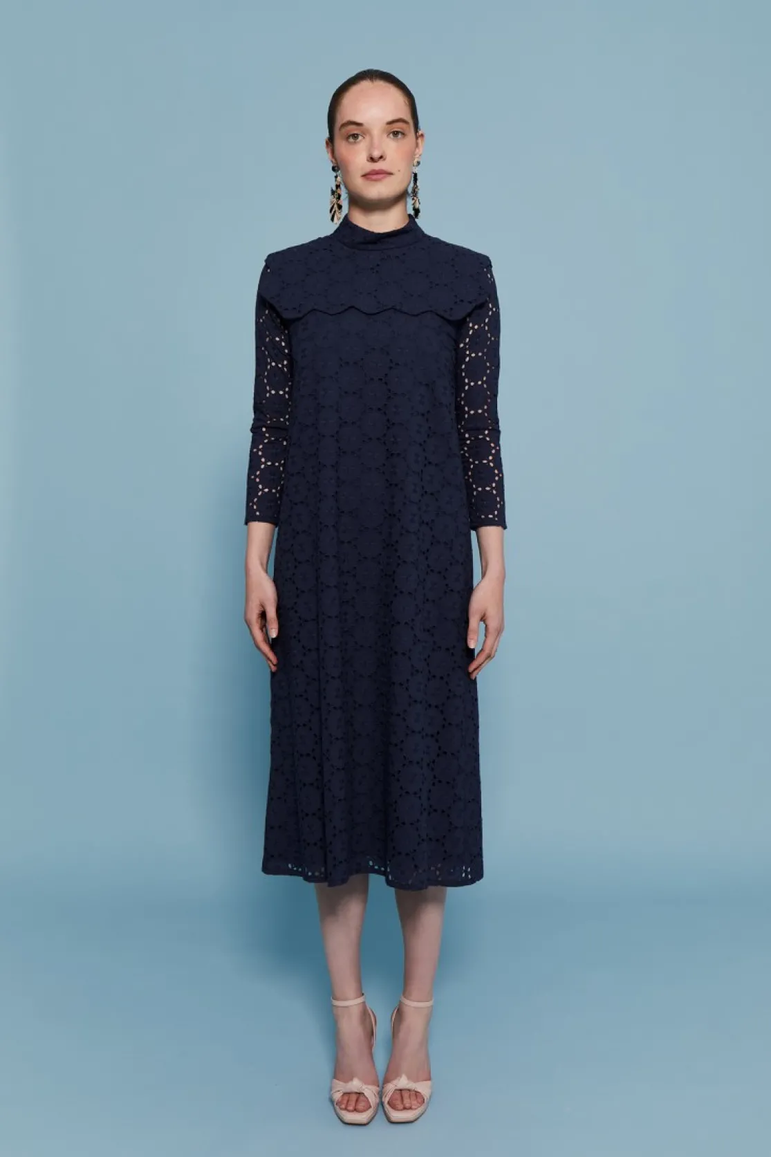 VESTIDO TROQUELMARINO*Coosy Fashion